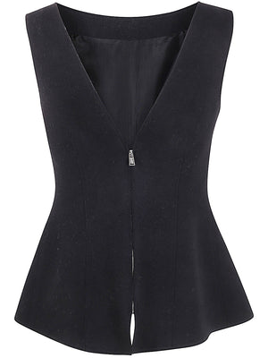 LANVIN Chic Sleeveless Flared Top