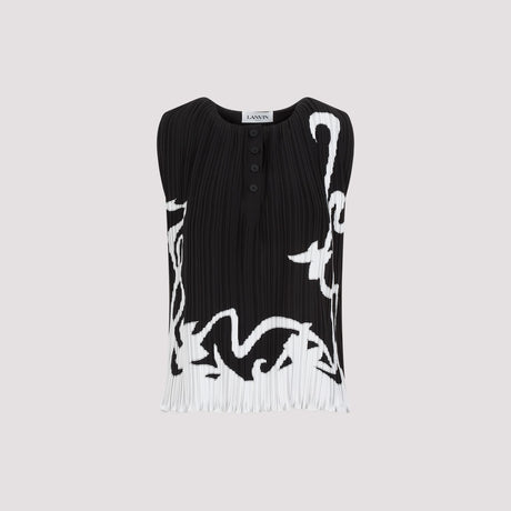 LANVIN Sleeveless Pleated Top