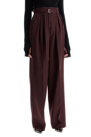 LANVIN High-Waisted Wide-Leg Pants with Belt - Size 36