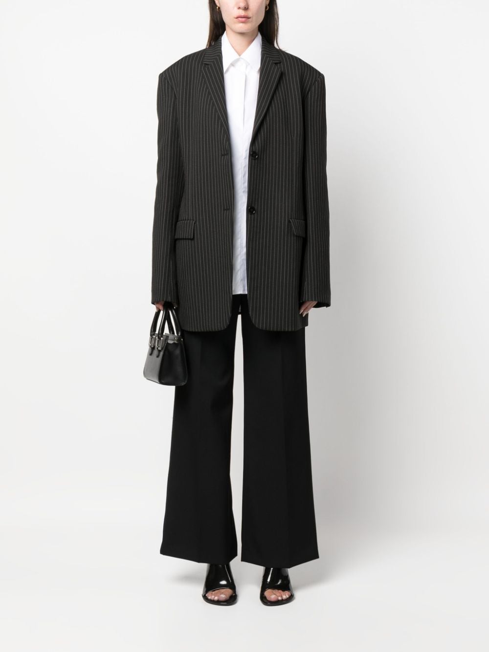 LANVIN High-Waist Wide Leg Tailored Trousers