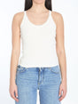 CELINE Triomphe Pattern Ribbed Tank Top - Size S