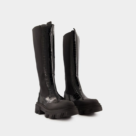 GANNI Cleated High Chelsea Boots for Women