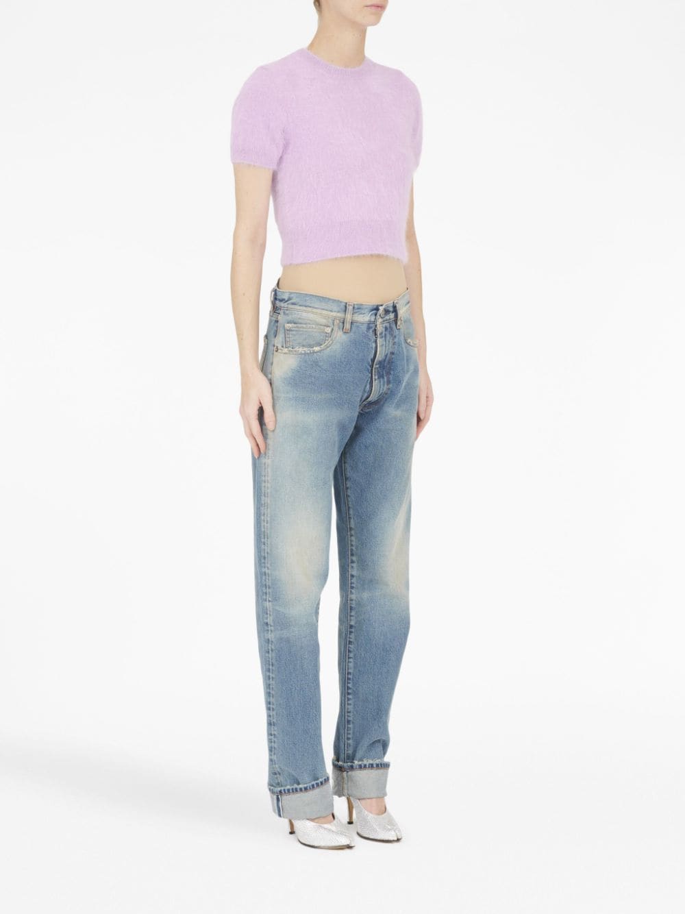 MAISON MARGIELA Cropped Knit Mini T-Shirt