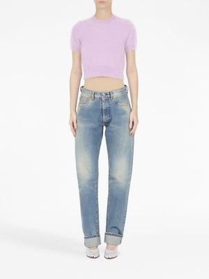 MAISON MARGIELA Cropped Knit Mini T-Shirt