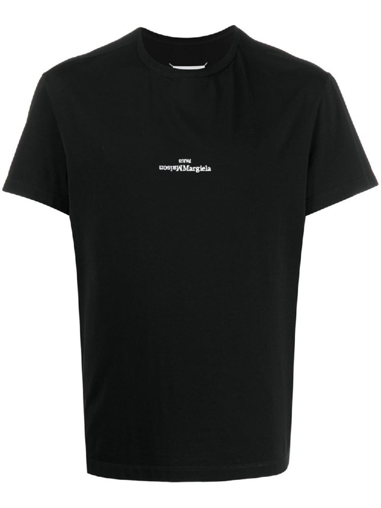 MAISON MARGIELA Upside-Down Logo Cotton Crew-Neck T-Shirt - SS24