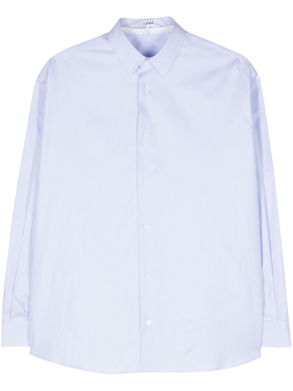 LOEWE Vertical Stripe Layered Design Classic Collar Shirt