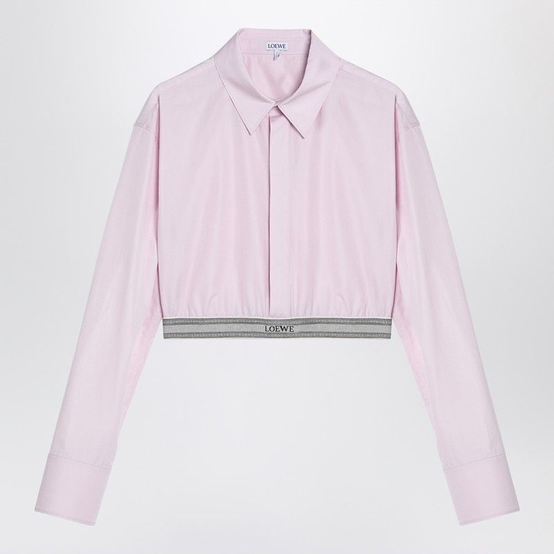 LOEWE Short Cotton Shirt with Elastic Waistband for Women