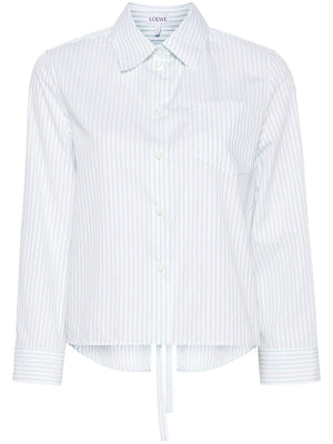 LOEWE Classic Cotton Shirt with Cut-Out Detail - Size Options Available