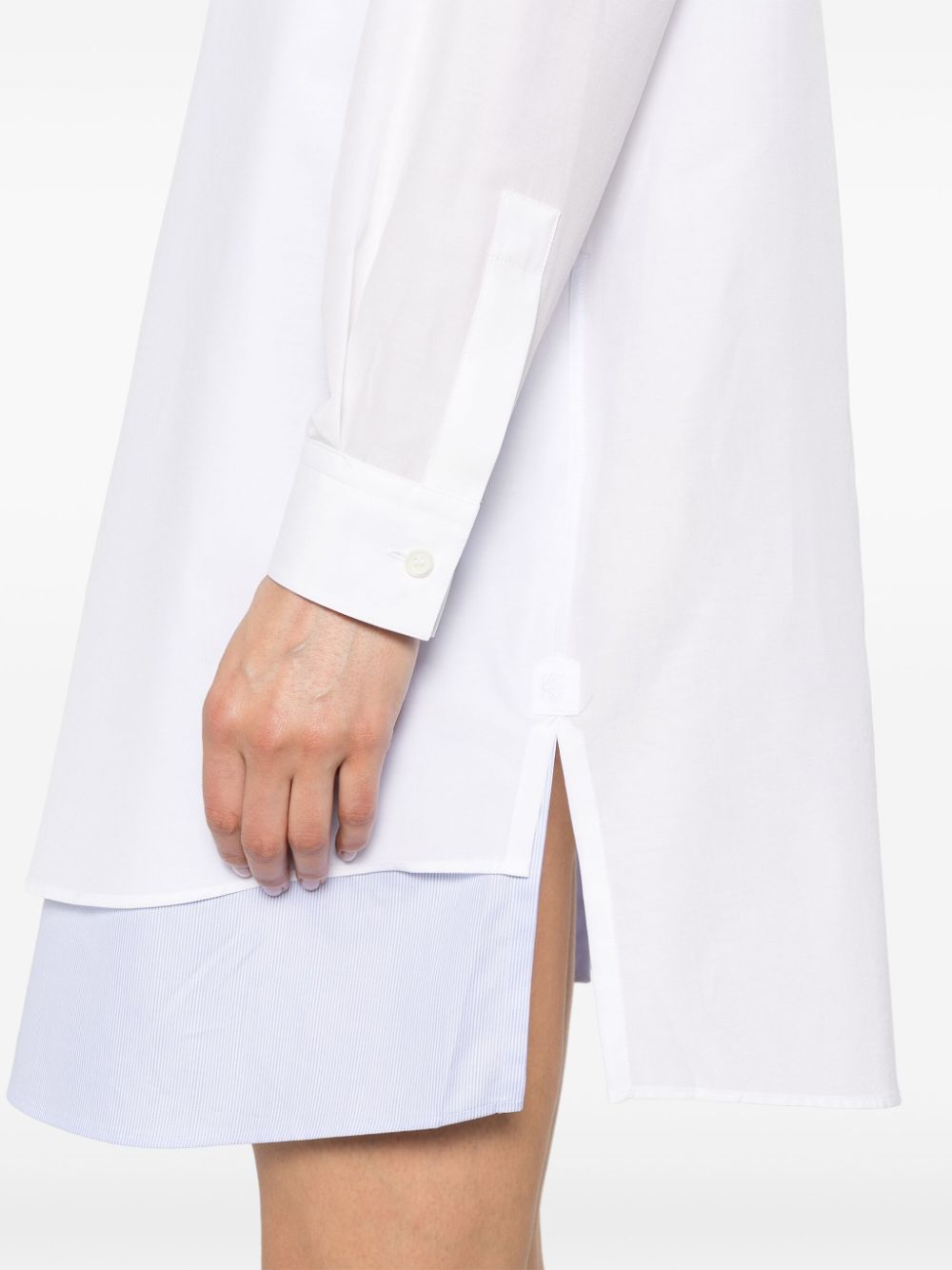 LOEWE Cotton-Silk Blend Mini Shirt Dress