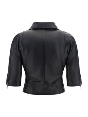 LOEWE Men's Mini Biker Crop Jacket