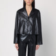 LOEWE Asymmetrical Black Leather Shirt