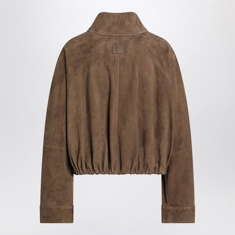 LOEWE Women's Zip-Up Suede Jacket