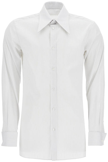 MAISON MARGIELA Pointed Collar Shirt with Rolled-Up Cuffs - Regular Fit