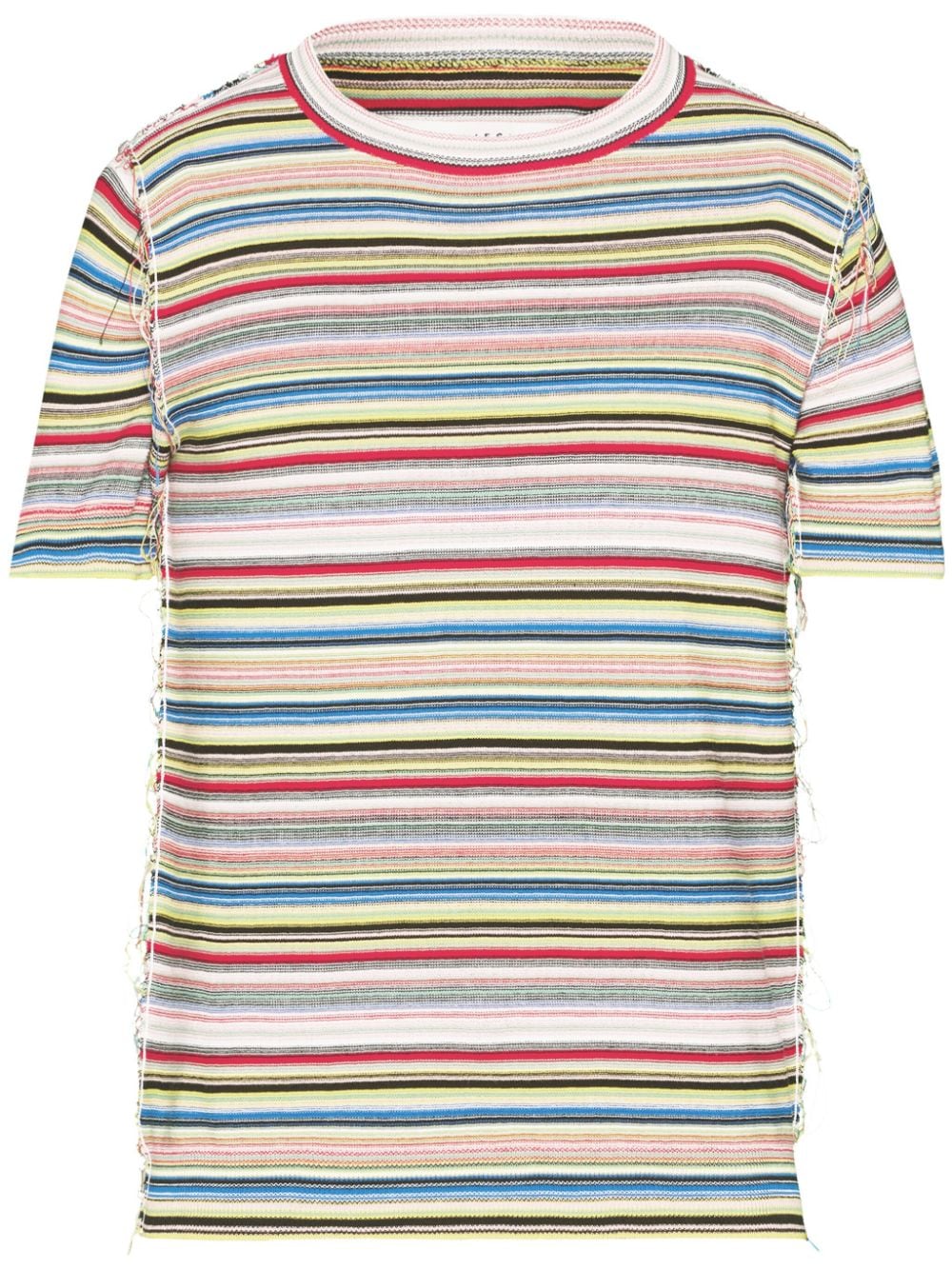 MAISON MARGIELA Multicolored Striped Cotton T-Shirt