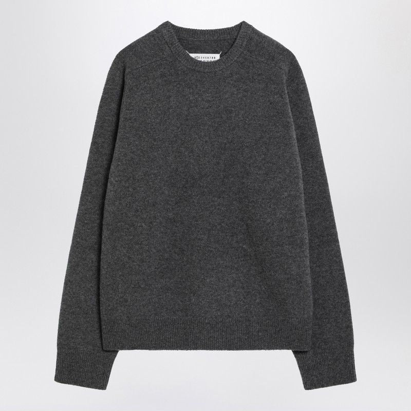 MAISON MARGIELA Wool Crew Neck Sweater with Unique Back Details