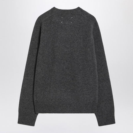 MAISON MARGIELA Wool Crew Neck Sweater with Unique Back Details