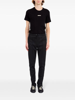 MAISON MARGIELA Cotton Blend Trousers with Stripe Detailing