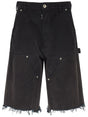 MAISON MARGIELA Men's Distressed Cotton Mini Shorts