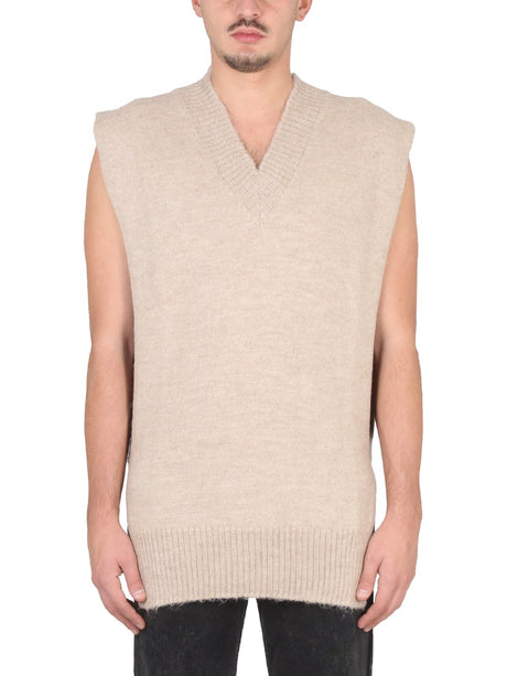 MAISON MARGIELA Men's V-Neck Wool Tabard