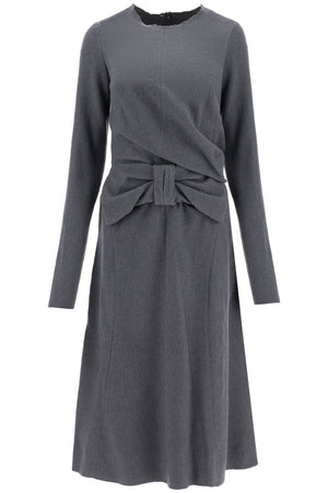 MAISON MARGIELA Chic Midi Dress with Oversized Bow Detail