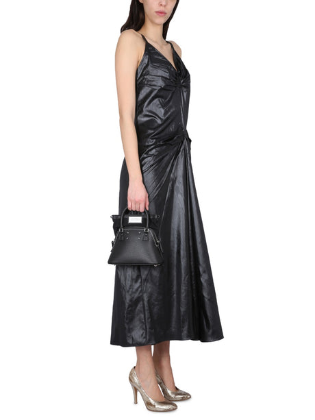 MAISON MARGIELA Chic Mini Polyester Dress with Concealed Zipper Closure