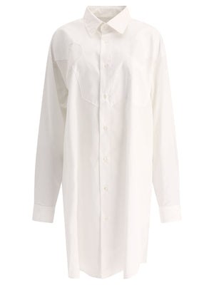 MAISON MARGIELA Oversized Cotton Poplin Mini Shirt Dress