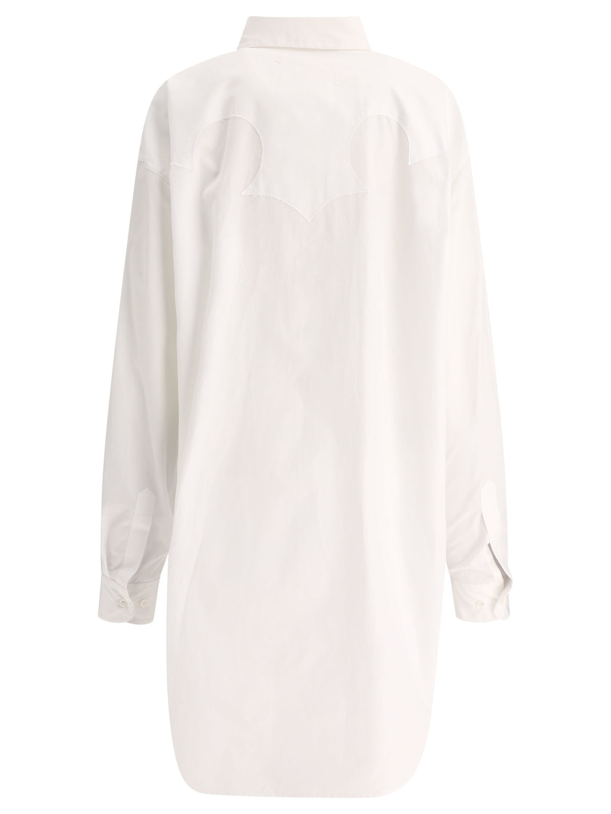 MAISON MARGIELA Oversized Cotton Poplin Mini Shirt Dress