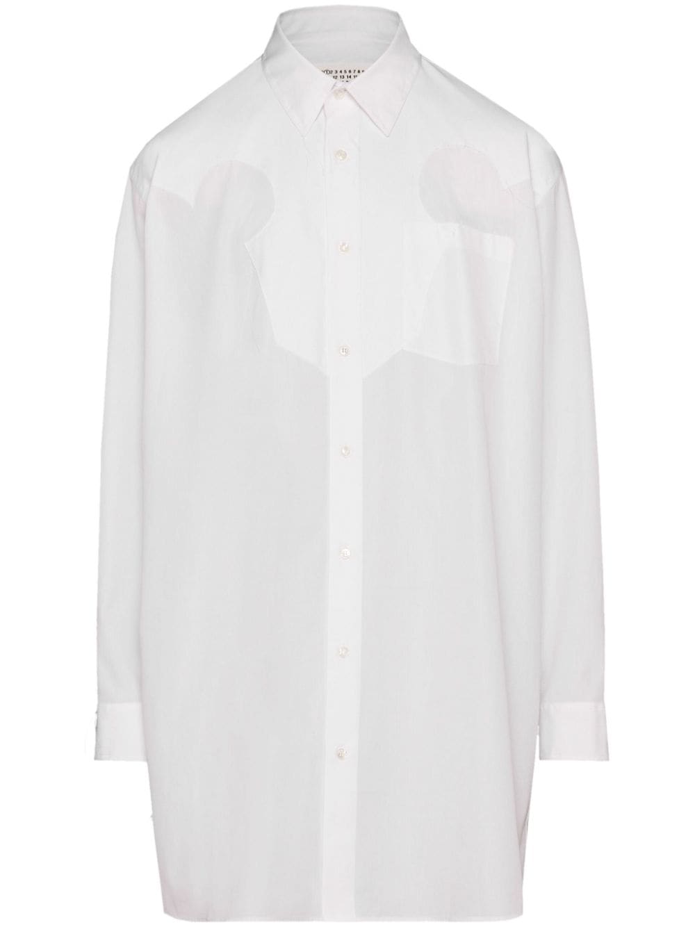 MAISON MARGIELA Oversized Cotton Poplin Mini Shirt Dress