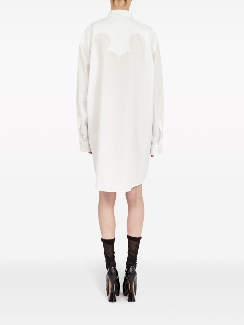 MAISON MARGIELA Oversized Cotton Poplin Mini Shirt Dress