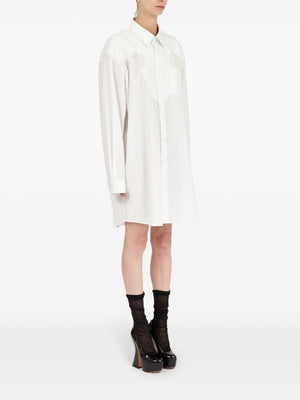 MAISON MARGIELA Oversized Cotton Poplin Mini Shirt Dress