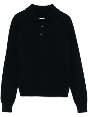 MAISON MARGIELA Midnight Blue Wool Polo Shirt - Women’s Collection