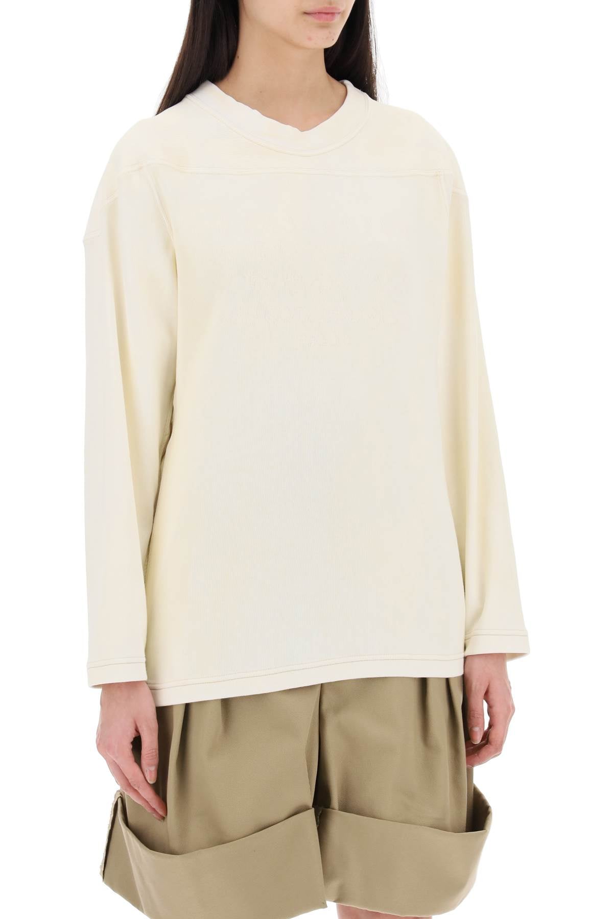 MAISON MARGIELA Numbers Embroidered Cotton Sweatshirt for Women - SS24