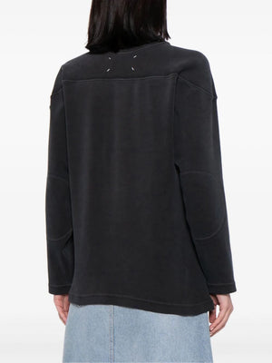 MAISON MARGIELA Numbers Embroidered Cotton Sweatshirt for Women - SS24