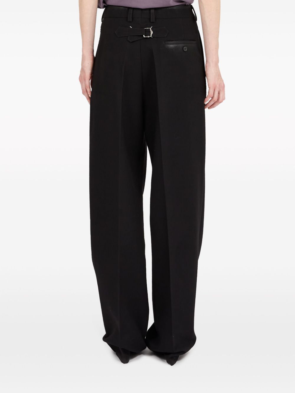 MAISON MARGIELA Wool Trousers with Adjustable Strap for Women