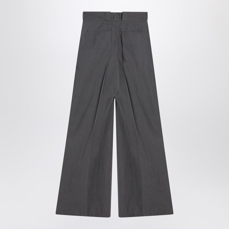 MAISON MARGIELA Pleated Wide Leg Trousers with High Waist