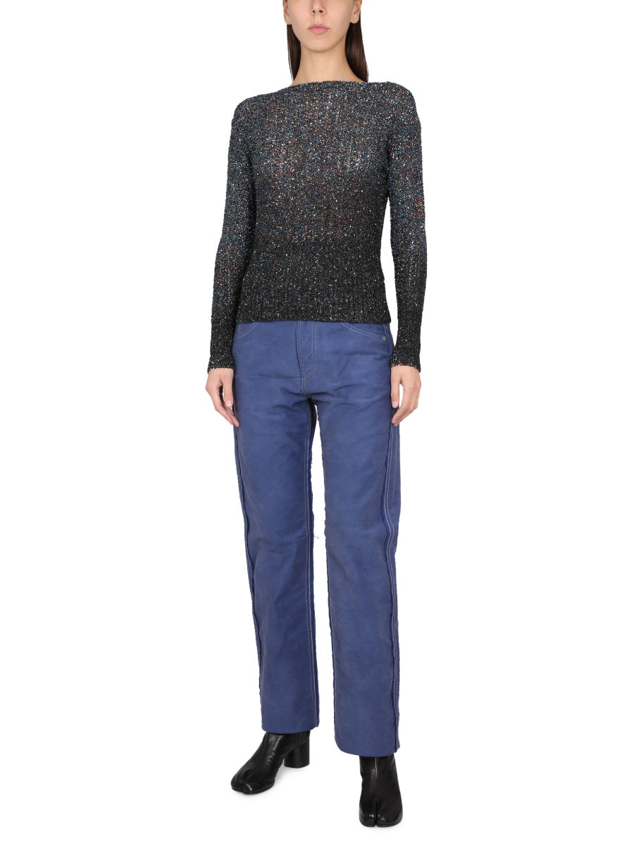 MAISON MARGIELA Asymmetric Button Closure Jeans for Women