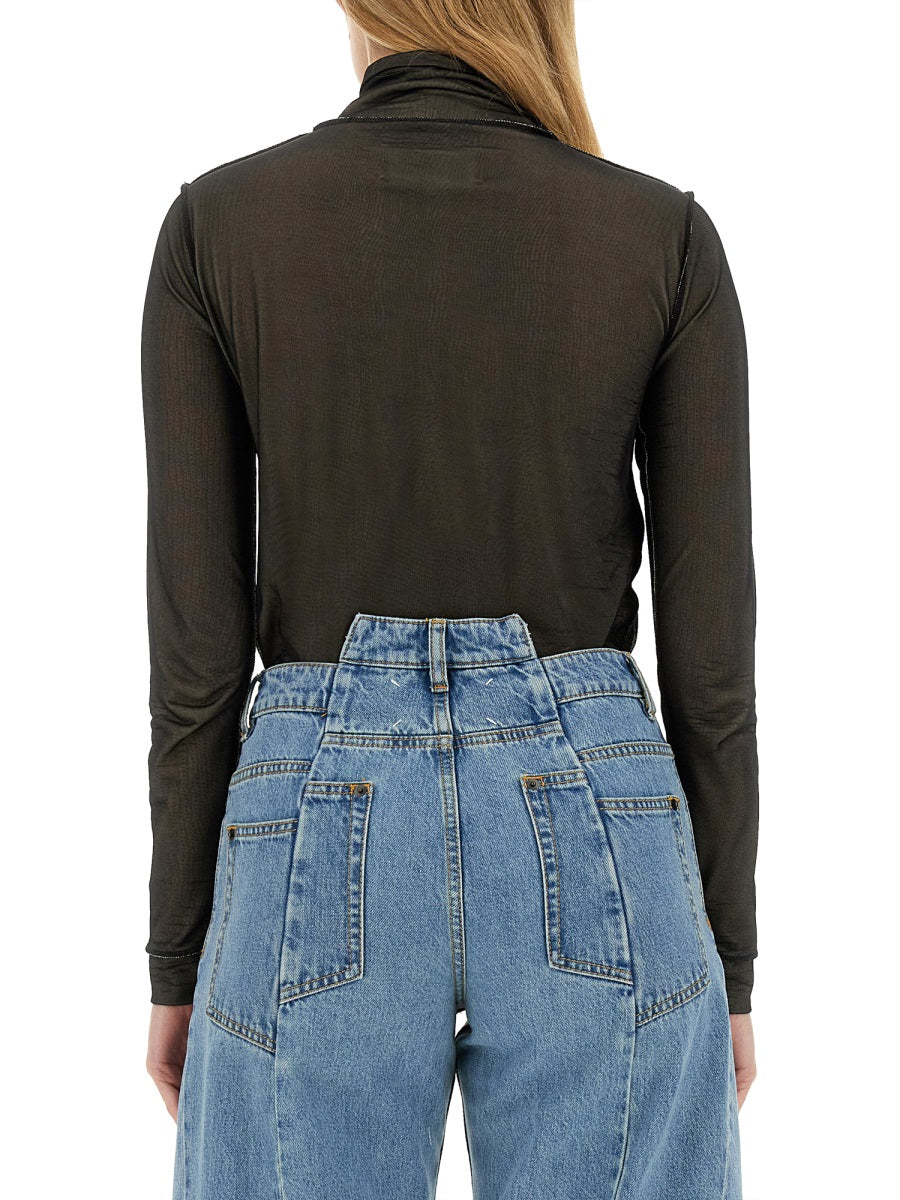 MAISON MARGIELA Turtleneck Bodysuit - Size 42 IT