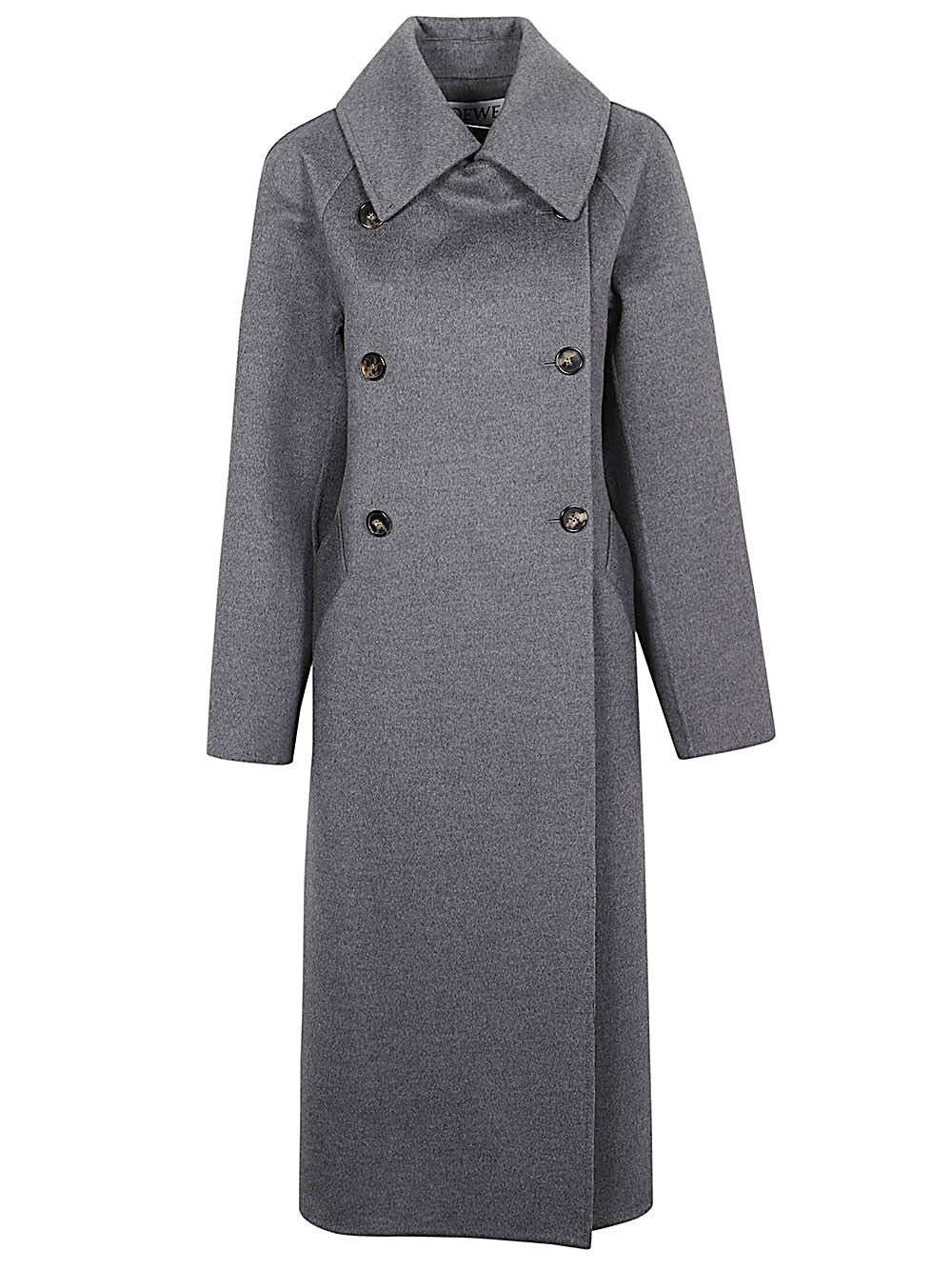 LOEWE Wool and Cashmere Blend Long Jacket for Women - Regular Cut