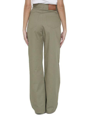 LOEWE High-Waisted Lightweight Cotton Drill Pants (FR 36)