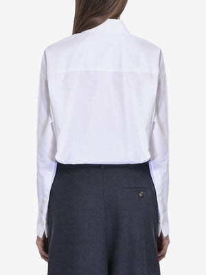 LOEWE Draped Cotton Shirt with Asymmetric Design for Women