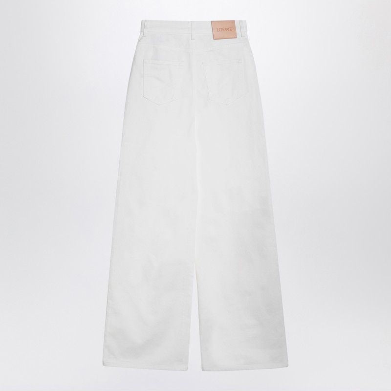 LOEWE High-Waisted White Denim Jeans for Women