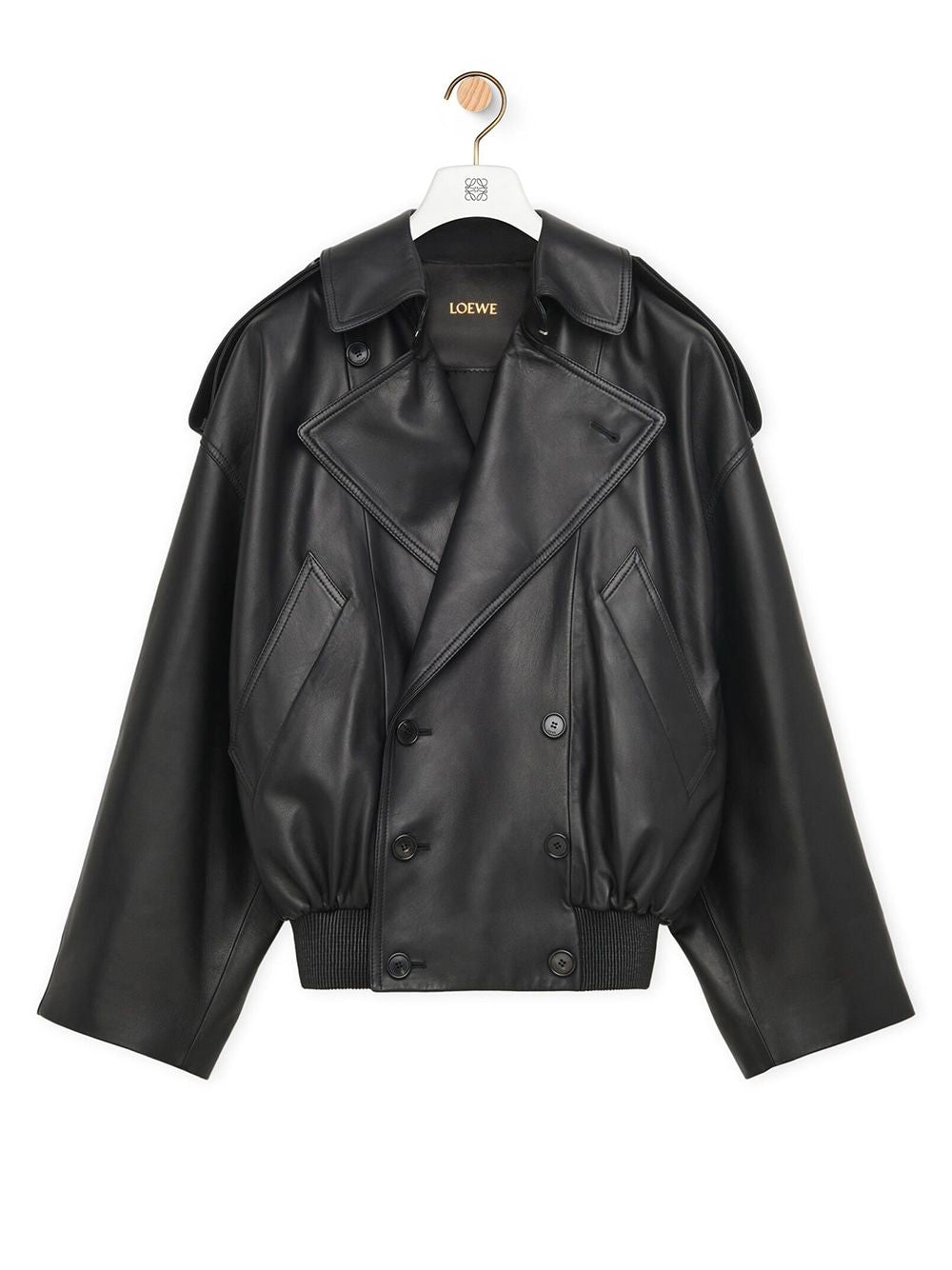 LOEWE Cropped Leather Trench Coat