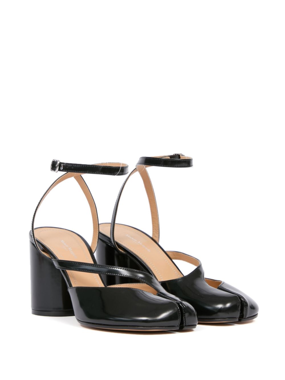 MAISON MARGIELA Tabi Leather Heel Sandals with Sculpted 80mm Heel