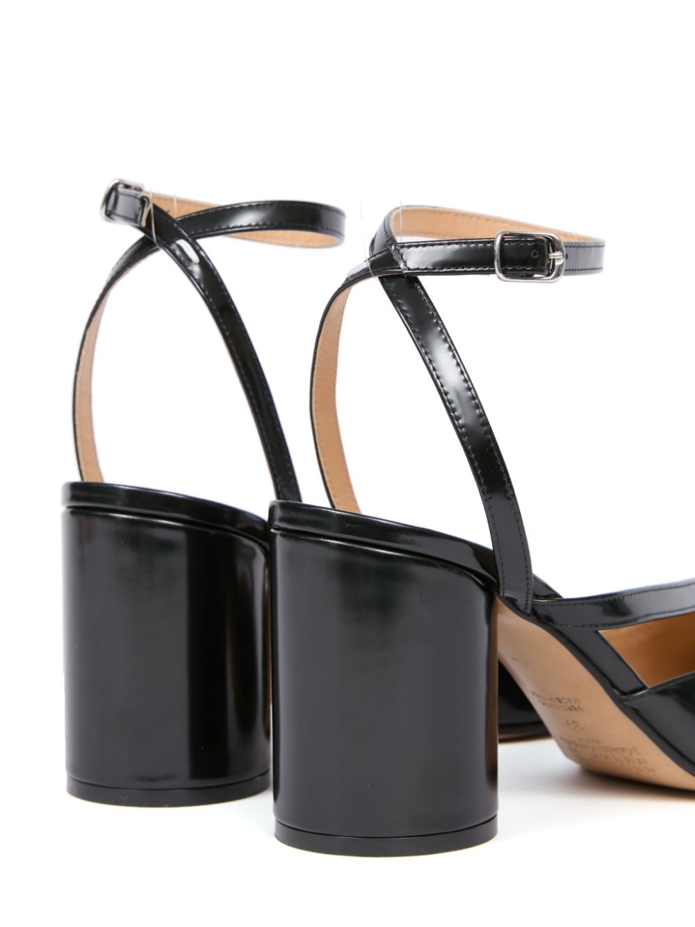 MAISON MARGIELA Tabi Leather Heel Sandals with Sculpted 80mm Heel