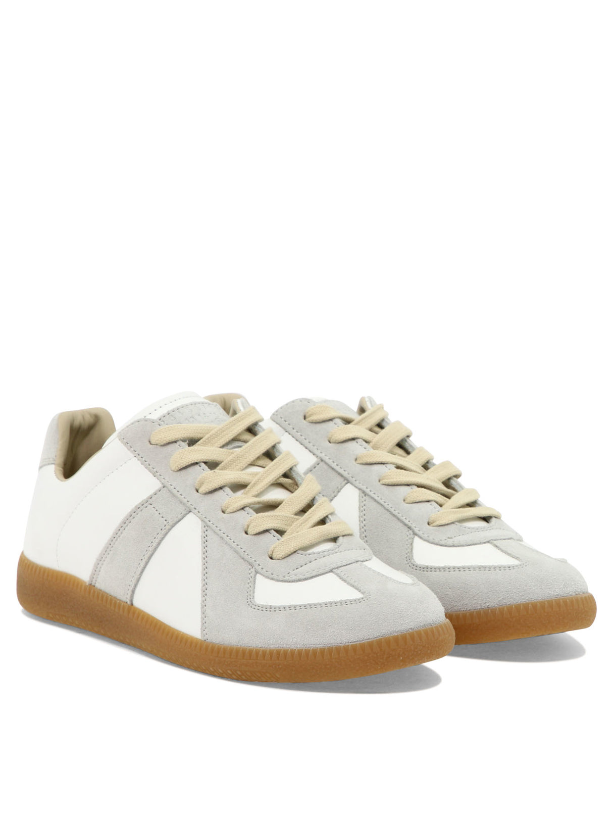 MAISON MARGIELA Women's White Leather Low-Top Sneakers for SS24