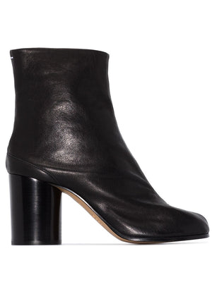 MAISON MARGIELA Tabi Leather Heel Ankle Boots - 80mm