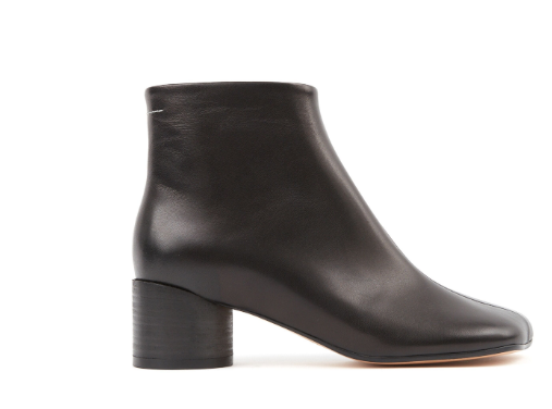 MM6 MAISON MARGIELA Signature Tabi Toe Ankle Boots with Block Heel