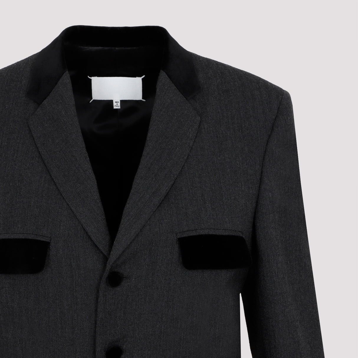 MAISON MARGIELA Grey Wool Jacket for Men - FW23 Collection