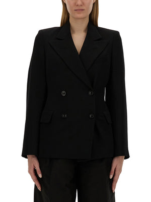 MAISON MARGIELA Double-Breasted Wool Jacket for Women - Size 42