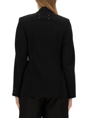 MAISON MARGIELA Double-Breasted Wool Jacket for Women - Size 42